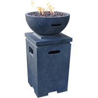 Thumbnail for Modeno Exeter Concrete Fire Pit Column, Hidden Propane Storage - OFG612