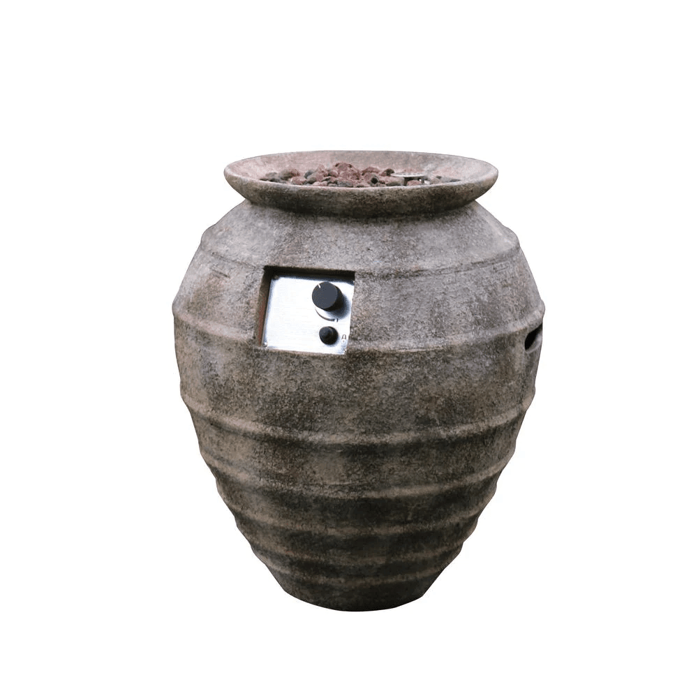 Modeno Pompeii Oval Concrete Fire Pit Column, Hidden Propane Storage - OFG609-LP