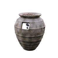 Thumbnail for Modeno Pompeii Oval Concrete Fire Pit Column, Hidden Propane Storage - OFG609-LP