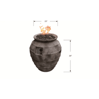 Thumbnail for Modeno Pompeii Oval Concrete Fire Pit Column, Hidden Propane Storage - OFG609-LP