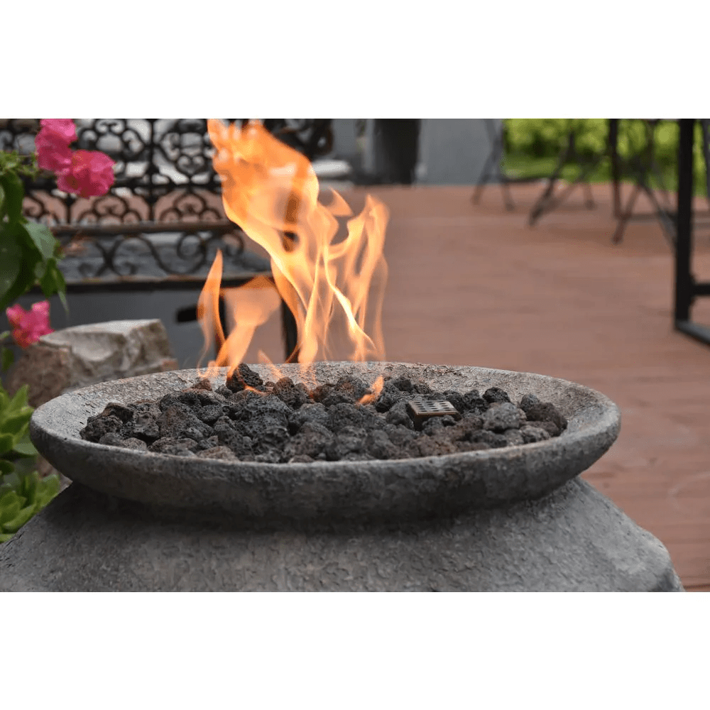 Modeno Pompeii Oval Concrete Fire Pit Column, Hidden Propane Storage - OFG609-LP