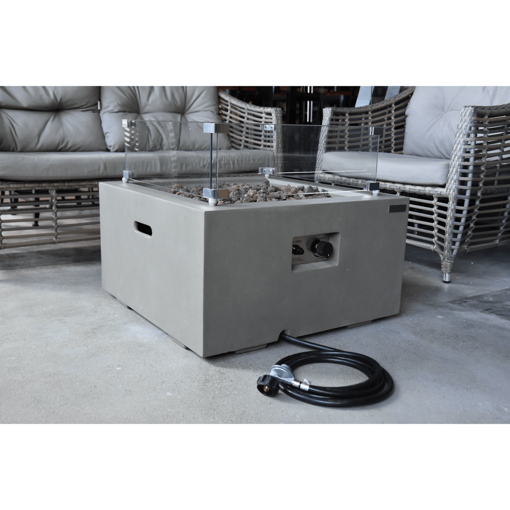 Modeno Ridgefield Square Concrete Fire Pit Table OFG150