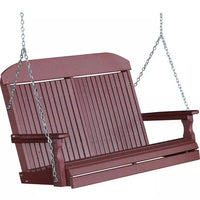 Thumbnail for LuxCraft 4' Classic Highback Poly Porch Swing